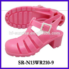 SR-N13WR210-9 (2)high heel jelly sandals ladies pvc sandals plastic shoes sandals wholesale jelly sandals